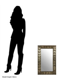 Orsina Sirsa Wall Mirror, Silver, Metal, Wood, Glass - thumbnail 4