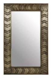 Orsina Sirsa Wall Mirror, Silver, Metal, Wood, Glass - thumbnail 1
