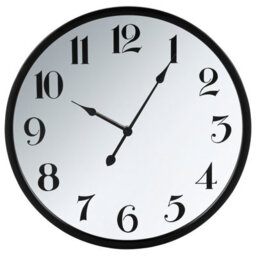 Beliani  Wall Clock Rugles 56 Cm Black - thumbnail 1