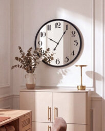 Beliani  Wall Clock Rugles 56 Cm Black - thumbnail 2