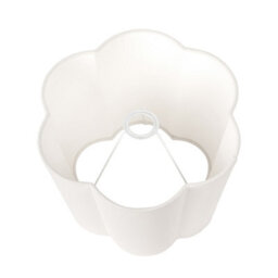 Pacific Lifestyle 30Cm White Handloom Tapered Scalloped Lamp Shade - thumbnail 4