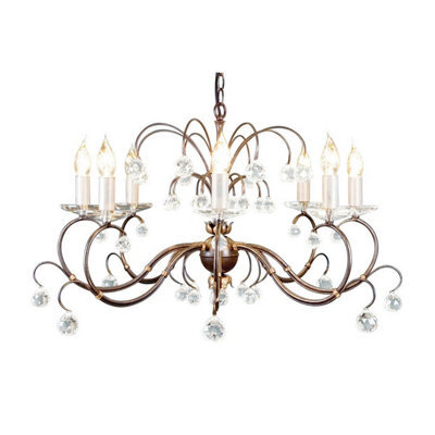 Elegant 8 Bulb Bronze Patina Chandelier Pendant Light For Stunning Interiors