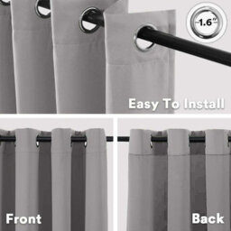 Imperial Rooms Blackout Curtain-Thermal Ready Made Eyelet Curtain (2 Panel) For Living Room Curtain Light Grey, (W)2.28Mx(L)1.83M - thumbnail 5