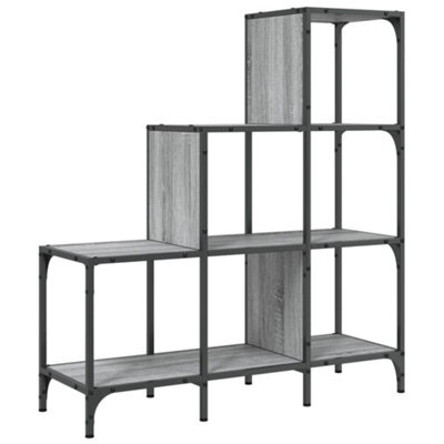 Berkfield Durable Bookcase Grey Sonoma 92X30X102 Cm Engineered Wood And Metal - image 1