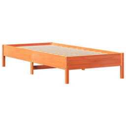 Berkfield Bookcase Bed Without Mattress Wax Brown 100X200Cm Solid Wood Pine - thumbnail 8