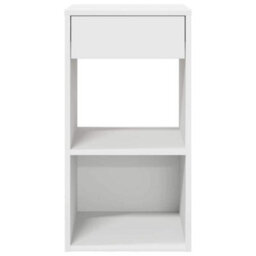 Berkfield Bedside Cabinets With Drawer 2 Pcs White 35X34X66.5 Cm - thumbnail 4