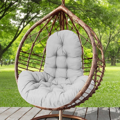 Living And Home Light Grey Seat Pad Cushion For Garden Egg Swing Chair,hanging Basket Chair And Hammock W 95 Cm X H 75 Cm - image 1