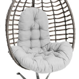 Living And Home Light Grey Seat Pad Cushion For Garden Egg Swing Chair,hanging Basket Chair And Hammock W 95 Cm X H 75 Cm - thumbnail 5