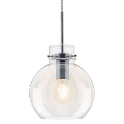 Long Life Lamps Company Modern Clear Glass Globe Ceiling Pendant Light Ball Lamp Shade H3132 - image 1