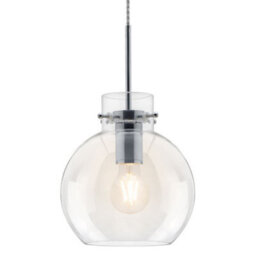 Long Life Lamps Company Modern Clear Glass Globe Ceiling Pendant Light Ball Lamp Shade H3132 - thumbnail 1