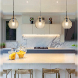 Long Life Lamps Company Modern Clear Glass Globe Ceiling Pendant Light Ball Lamp Shade H3132 - thumbnail 9