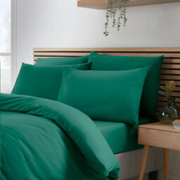 Catherine Lansfield So Soft Non-Iron Double Duvet Cover Set With Pillowcases Teal Green - thumbnail 3