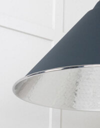 From the Anvil Hammered Nickel Hockley Pendant In Soot - thumbnail 6
