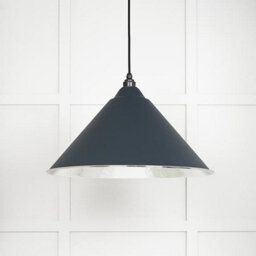 From the Anvil Hammered Nickel Hockley Pendant In Soot - thumbnail 1