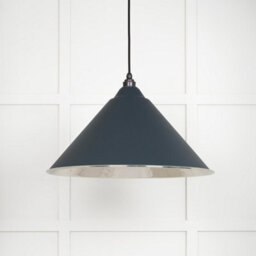 From the Anvil Hammered Nickel Hockley Pendant In Soot - thumbnail 2