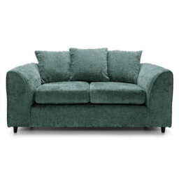 Furnishings For Less UK Monaco Chenille Fabric 2 Seater Sofa Teal Scatter Back - thumbnail 1