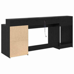 Berkfield Desk Black Oak 200X55X91 Cm Engineered Wood - thumbnail 7