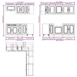Berkfield 11 Piece Kitchen Cabinet Set Kalmar Artisan Oak Engineered Wood - thumbnail 8