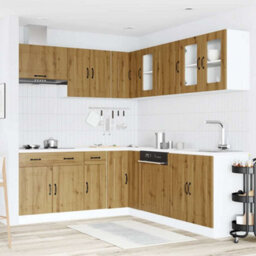 Berkfield 11 Piece Kitchen Cabinet Set Kalmar Artisan Oak Engineered Wood - thumbnail 3