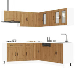 Berkfield 11 Piece Kitchen Cabinet Set Kalmar Artisan Oak Engineered Wood
