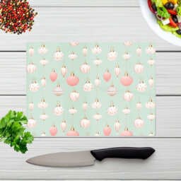 Warren Reed Designer Christmas Decorations Pink And Green Glass Chopping Board - thumbnail 4