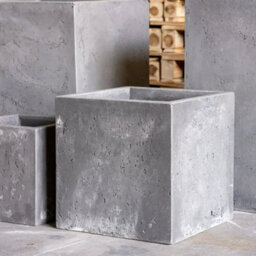 Jōbū Jobu Home - 100Cm Xxl Square Planter For Statement Trees - 782L Cubrosa - Onyx Dusk (Charcoal Black Grey) - thumbnail 4
