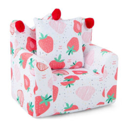 Costway Kids Sofa Chair Foam Filled Armchair Toddler Upholstered Couch W/ Padded Pillow - thumbnail 1