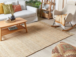 Beliani Rug Abana Beige 160 X 230 Cm Jute - thumbnail 2