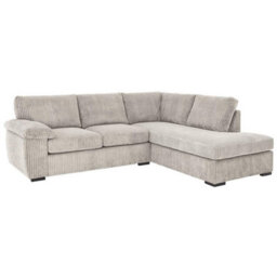 Amalfi Jumbo Cord Right Hand Facing Corner Sofa Mink - thumbnail 1