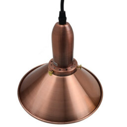 Retro Copper Hanging Pendant Industrial Light Metal Cone Shape Shade Indoor Chandelier Fitting - thumbnail 4
