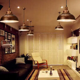 35Cm Vintage Farmhouse Pot Lid Pendant Light Brown Led Modern Ceiling Lamp Indoor By Aex - thumbnail 5