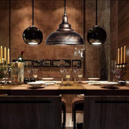 35Cm Vintage Farmhouse Pot Lid Pendant Light Brown Led Modern Ceiling Lamp Indoor By Aex - thumbnail 6