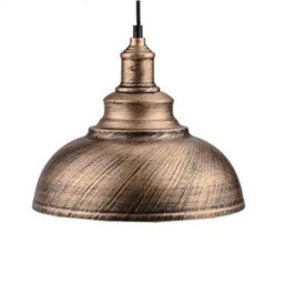 35Cm Vintage Farmhouse Pot Lid Pendant Light Brown Led Modern Ceiling Lamp Indoor By Aex