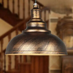 35Cm Vintage Farmhouse Pot Lid Pendant Light Brown Led Modern Ceiling Lamp Indoor By Aex - thumbnail 2