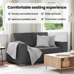 Vidaxl Sofa Chair Grey 160 X 78 X 84 Cm Artificial Leather - thumbnail 8