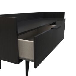 Hong Kong Ready Assembled Matt Black Media Unit With 2 Drawers, (H)128Cm X (W)51.5Cm X (D)39.5Cm - thumbnail 6
