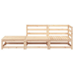Walplus Garden Sofa With Footstool 2-Seater Solid Wood Pine - thumbnail 4