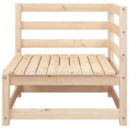 Walplus Garden Sofa With Footstool 2-Seater Solid Wood Pine - thumbnail 6