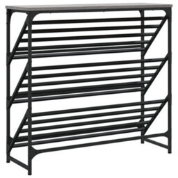 Berkfield Shoe Rack Grey Sonoma 90X30X85 Cm Engineered Wood - thumbnail 6