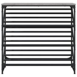 Berkfield Shoe Rack Grey Sonoma 90X30X85 Cm Engineered Wood - thumbnail 4