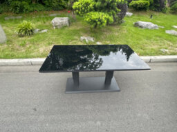 Fimous Aluminum Garden Furniture Rising Adjustable Lifting Dining Or Coffee Table Easy Stop 2 Gas Line Dark Grey - thumbnail 1