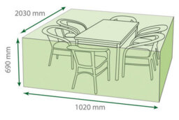 Netagon Green Home Waterproof Outdoor Garden Rectangle Table Furniture Patio Set Cover - thumbnail 2