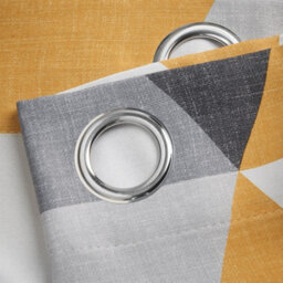Luxury Living Mo Ring Top Printed Curtains Ochre - thumbnail 3