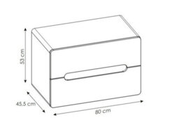 Impact Furniture Bathroom Cabinets Furniture Set 800mm Countertop Vanity Sink Unit Drawer And Tall Wall Cabinet White Gloss Oak Arub - thumbnail 3