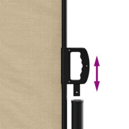 Walplus Retractable Side Awning Garden Sun Shade Canopy Gazebo For Back Door, Porch, Patio Beige 180X300 Cm - thumbnail 6