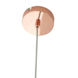 Orsina Industrial Copper Pendant Light With Chrome Detail, Adjustable Cord Metal Ceiling Light, Retro Hanging Light - thumbnail 4