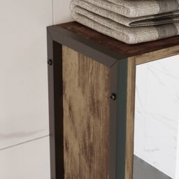 Lana Matt Brown Double Bathroom Wall Cabinet With 2 Mirror Doors (H)600mm (W)535mm - thumbnail 7