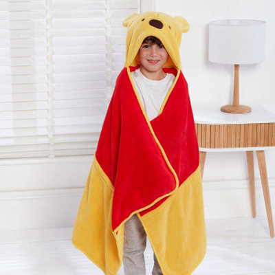 Disney Winnie The Pooh Hooded Fleece Blanket - image 1