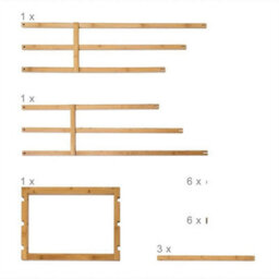 3-Tier Steel Rod Top-Wooden Towel Rail Holder Cloth Drying Stand Bathroom Free Standing - thumbnail 3