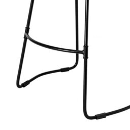 MH London Lara Set Of Two Saddle Seat Kitchen & Breakfast Counter Bar Stools - Black - thumbnail 6